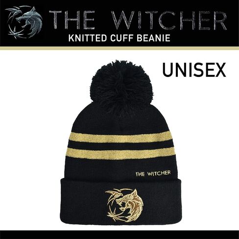 Concept One Netflix The Witcher Knitted Cuff Beanie Hat with Silver Logo in Saudi Arabia