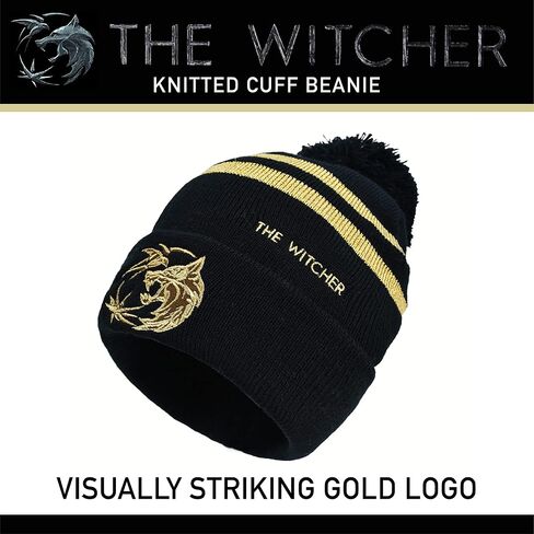 Concept One Netflix The Witcher Knitted Cuff Beanie Hat with Silver Logo in Saudi Arabia