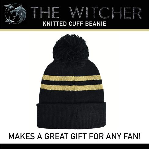 Concept One Netflix The Witcher Knitted Cuff Beanie Hat with Silver Logo in Saudi Arabia