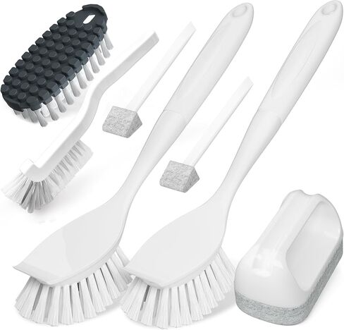 Holikme Dish Brush Cleaning Brush Set for Cleaning Groove Gap,Green | Dish Brush Set Cleaning Brush Set, Scouring Pad for Cleaning, Groove Gap Brushes for Pot, Pan, Abrasive Wheel Brushes in Saudi Arabia
