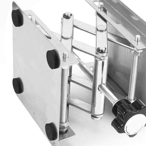 ZOENHOU 2 PCS 6 x 6 Inch Expandable 70mm to 260mm Lab Jack Scissor Stand Lifting Platform, Stainless Steel Laboratory Support Jack Platform with Black Hand Wheel, Manual Control Lab Lift Stand Table in Saudi Arabia