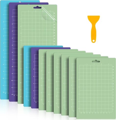 11 قطعة من سجادة القطع Soaoo المتنوعة لآلات الحرف اليدوية مقاس 30.48 سم × 30.48 سم، 60.96 سم × 30.48 سم، سجادات قطع اللحف الشبكية القوية ذات الضوء القياسي مع مكشطة لملحقات الفنون in Kuwait