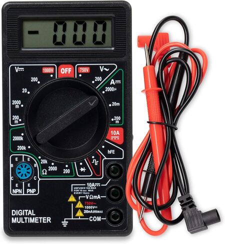 جهاز اختبار رقمي متعدد الوظائف من بيلفا BAMMD1. يمكن اختبار جهد التيار المستمر، جهد التيار المتردد، التيار المستمر، المقاومة، الترانزستور، واختبارات الصمام الثنائي in Kuwait