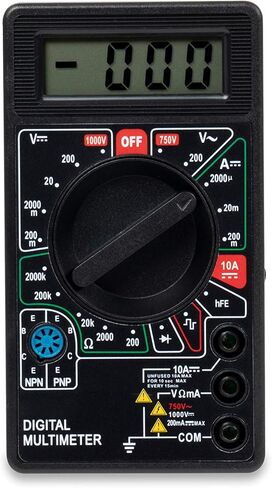 جهاز اختبار رقمي متعدد الوظائف من بيلفا BAMMD1. يمكن اختبار جهد التيار المستمر، جهد التيار المتردد، التيار المستمر، المقاومة، الترانزستور، واختبارات الصمام الثنائي in Kuwait