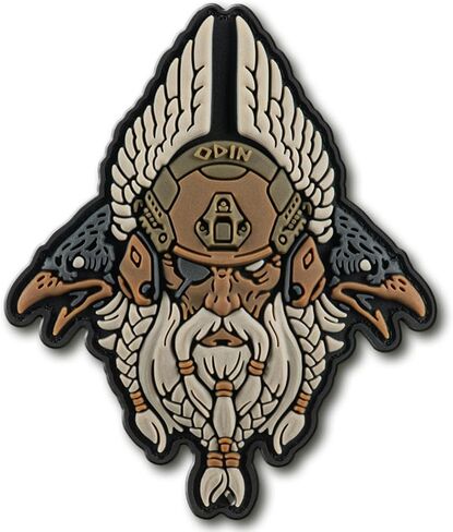 M-Tac Tactical Morale Patch Odin Viking War God 3D PVC (Grey) in Kuwait