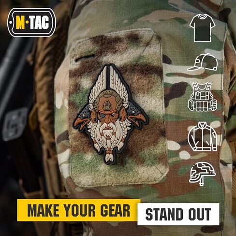 M-Tac Tactical Morale Patch Odin Viking War God 3D PVC (Grey) in Kuwait