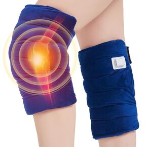 JOBYNA Knee Heating Pad for Knee Pain, 2PCS Super Soft Electric Heating Pad for Knee, 20s Fast Heating Knee Warmers with 10-90min Auto-Off Timer, 86-158℉ Heat Level (No Battery, No Vibration)