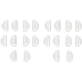 Vctitil 10 Pairs Adhesive Silicone Nose Pads 1.5mm Non-Slip Eyeglass Nose Pads Transparent Nosepads for Eyeglasses Reading Glasses Sunglasses Spectacles