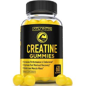 Creatine Monohydrate Gummies for Strength & Athletic Performance - 5g Creatine Per Serving - Creatine Chews to Build Muscle, Increase Performance & Improve Post Workout Recovery - 60 Gummies