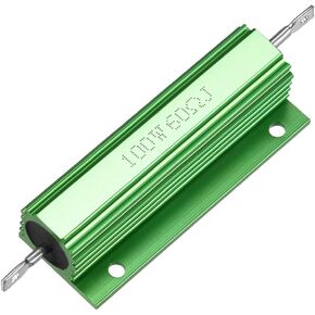 uxcell Aluminum Case Resistor 100W 60 Ohm Wirewound Green for LED Replacement Converter 100W 60RJ