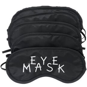 5 PCS Blindfold Eye Cover Sleep Mask Eye Masks Shade Cover for Team Building Games Party Night Blindfold with Adjustable Strap(Black)