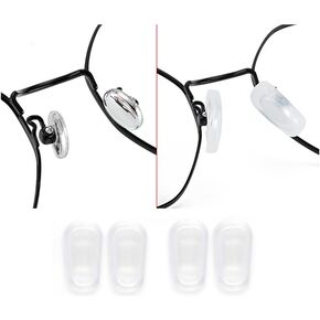 Eyeglass Nose Pads Cover,Soft SiliconeSlip-on Glasses Nose Piece Sunglasses Nose Bridge Pad Anti-Slip Nose Guards,2Pairs