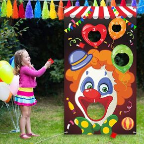 Carnival Toss Games with 3 Bean Bag, Fun Carnival Game for Kids and Adults in Carnival Party Activities, Great Carnival Decorations and Suppliers (Circus Animal)