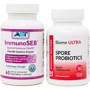 ImmunoSEB (60 caps) & Biome Ultra (ProbioSEB CSC3) (30 caps) - Immunity Boost Bundle – Systemic Enzymes & Probiotics