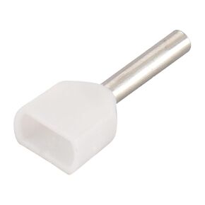 Baomain AWG 22/0.5mm² Wire Copper Crimp Connector Twin Insulated Ferrule Pin Cord End Terminal TE0508 White Pack of 1000