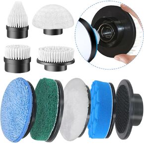 Replaceable Brush Heads Set, 9 Pack Brush Heads for Electric Spin Scrubber, Cordless Spin Scrubber Brush for All Brands of ANS-8051A&ANS-8050 Electric Cleaning Brush, for Bathroom, Kitchen