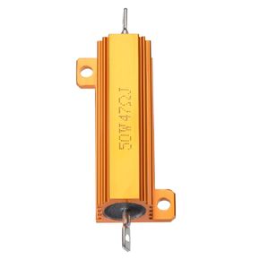 YOKIVE Aluminum Case Resistor, Office LED Converter Replacement Wirewound Resistance, Great for Daily Use (Gold, 50W 47 Ohm)