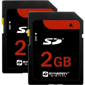 Synergy Digital 2GB SD Camera Memory Cards, Compatible with Canon Powershot SD600 Digital Camera - Pack of 2