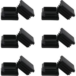 2" 2x2 Square Tubing End Cap Plastic Plugs 12 Pack, 2 Inch Square Tube End Cap 2"x2" Black Square Tubing Plug Fence Post Pipe Cap 2x2 Inch Tubing Insert