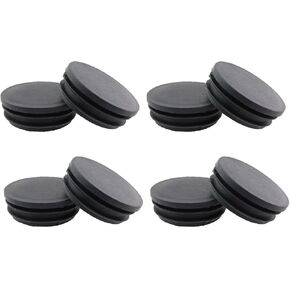 16PCS 1 Inch Black Plastic Round Head Tube Plug Tube End Cap Chair Furniture Closure Cover Foot Pad Furniture Decorative Plug Suitable for Table Chair Ladder Shelves Fence Railings in Kuwait