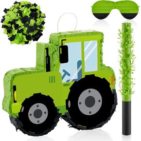 Fire Truck Pinata Bundle with a Blindfold, Bat and Confetti, Firetruck Boy Birthday Party Decorations Fire Truck Birthday Party Supplies Firefighter Party Favors for Kids, 16.93 x 10.43 x 2.95 Inch
