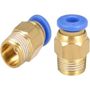 PC4-01 Push to Connect Fittings, 4mm Tube OD x 1/8" G Thread, Straight Pneumatic Quick Fitting Air Line Connector,One Touch Hose Connector,Pneumatic Air Straight Fitting 10Pcs