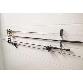 Fishing Rod Holder Wall Mounted Fishing Rod Racks Ceiling Fishing Pole Holder for Garage Rod Holder for Garage and Basement Rod Racks Storage 4 Packs Hold Up to 12 Fishing Rods