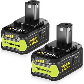VANON Replacement for Ryobi 18V Battery 6.0Ah Lithium ion Batteries Replacement for Ryobi Cordless Tools 18V Battery ONE Plus P108 P107 P105 P104 P103 P102,2-Pack