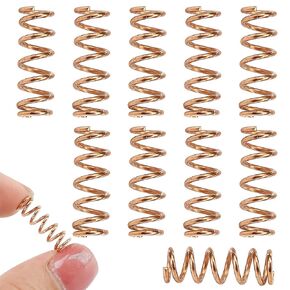 10PCS Compression Spring Kit for Car Heating Plug, Pure Copper Solid Small Tiny Spring Assortment for Electric Accessories Extension Crafts, Multipurpose