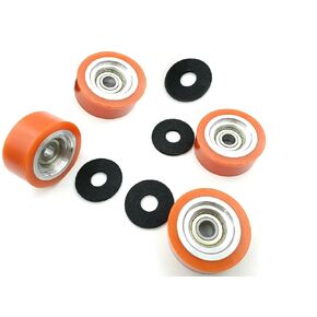 4 x 70298701 Orange Roller Bearings Suitable with Gasket for HUEBSCH SQ IPSO 70298701-70568201-70616701