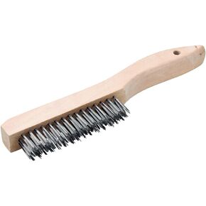 Mercer Industries 191210 - 6-7/8" x 1/2" Wooden Handle Welders' Toothbrushes, Carbon Steel Wire (36 pack)