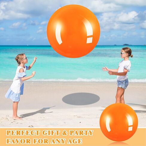 Jenaai Big Bounce Ball Large Rubber Ball Giant Inflatable Ball Inflatable Kickball Outdoor Exercise Ball Jumping Hopping Ball for Outdoor Activity Game Sports Party Decor (2 Pcs) in Kuwait