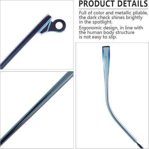 زوج واحد من أذرع استبدال النظارات المعدنية، استبدال ذراع أرجل النظارات العالمية - أرجل أذرع النظارات، براغي، غسالات لولبية، هيكل بديل للنظارات المعدنية لإصلاح النظارات in Kuwait