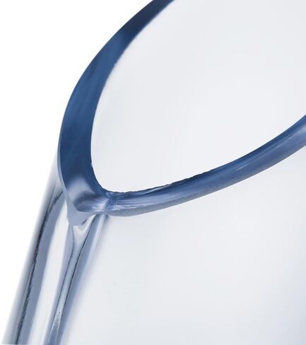 مزهرية زجاجية شفافة ذات حافة بزاوية للقطع المركزية، مزهرية زخرفية لقطع الزفاف المركزية، والحفلات، وغرفة المعيشة، وطاولة الطعام، والمدخل، وديكور المنزل، والرف، والمكتب (6 بوصة عرض × 10 بوصة ارتفاع) in Kuwait