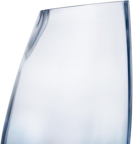 مزهرية زجاجية شفافة ذات حافة بزاوية للقطع المركزية، مزهرية زخرفية لقطع الزفاف المركزية، والحفلات، وغرفة المعيشة، وطاولة الطعام، والمدخل، وديكور المنزل، والرف، والمكتب (6 بوصة عرض × 10 بوصة ارتفاع) in Kuwait