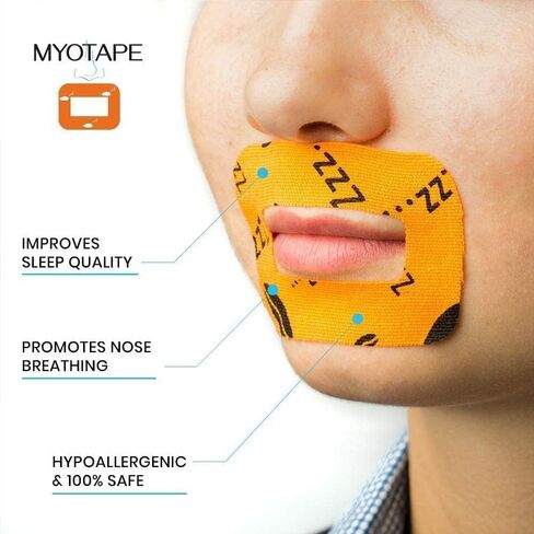 MyoTape Sleep Tape for Teenagers & Petite Faces - Improves Your Sleep Quality - Promotes Nasal Breathing During Sleep - Reduces Mouth Breathing and Snoring - Comfortable & Elastic (M) in Saudi Arabia