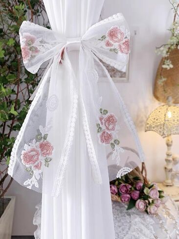 Sourcemall Lace Trim Ribbon, Delicate Cotton Embroidery Ribbon for Wedding/Bridal Decoration, DIY Craft Sewing, Home Decoration, 10 Yards in Kuwait