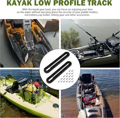 مسار كاياك، مسار كاياك منخفض المستوى، مسار سكة حديد كاياك 8.8 بوصة، مسار تثبيت ملحقات كاياك، مسار معدات كاياك لصيد الأسماك، حامل مجداف، حامل أكواب، مرابط مرساة (عبوتان) in Kuwait