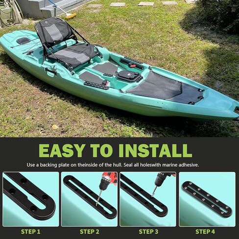 مسار كاياك، مسار كاياك منخفض المستوى، مسار سكة حديد كاياك 8.8 بوصة، مسار تثبيت ملحقات كاياك، مسار معدات كاياك لصيد الأسماك، حامل مجداف، حامل أكواب، مرابط مرساة (عبوتان) in Kuwait