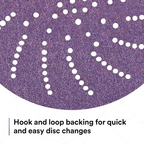 3M Hookit Clean Sanding Paper Disc 732U - 120+ Grit Vacuum Sanding Disc - C-Weight Backing, Hook and Loop Attachment - 6' in Saudi Arabia