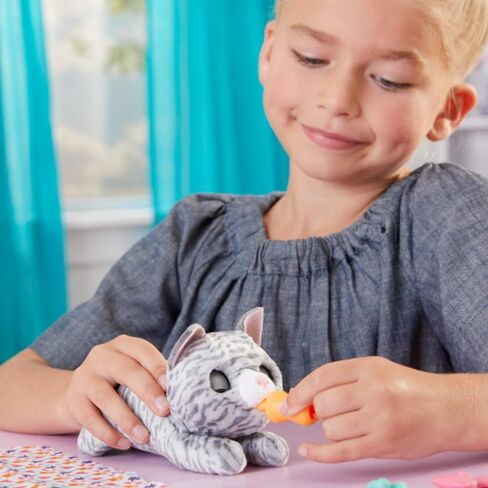 furReal Hasbro Newborns Puppy Interactive Animatronic Plush Toy: Electronic Pet with Sound Effects and Closing Eyes,for Kids Ages 4 and up in Kuwait