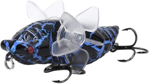 Vbest life Bionic Cicada Shape Fishing Bait, 7.5cm Hard Artificial Fish Lure Fishing Bait Hook with Rotating Spins in Kuwait