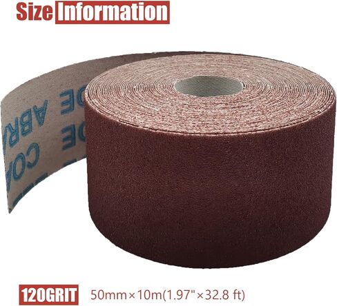 120 Grit Sandpaper Roll 2" x 32.8 Feet Emery Cloth Roll Abrasive Sand Paper Roll for Wood Furniture Metal in Saudi Arabia