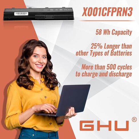 بطارية GHU الجديدة 58 WHR 484170-001 484172-001 HSTNN-CB72 متوافقة مع HP Pavilion DV4 DV5 Compaq Presario CQ40 CQ45 CQ50 CQ60 EV06 KS524AA KS526AA 462889-141 462890-542 484171-001 485 041-001 in Saudi Arabia