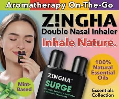 عصا العلاج العطري بفتحات مزدوجة، جهاز استنشاق الأنف العطري، تخفيف التوتر وتعزيز التركيز، جوهر النعناع in Kuwait
