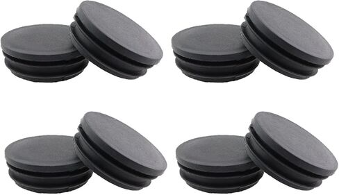 16PCS 1 Inch Black Plastic Round Head Tube Plug Tube End Cap Chair Furniture Closure Cover Foot Pad Furniture Decorative Plug Suitable for Table Chair Ladder Shelves Fence Railings in Kuwait