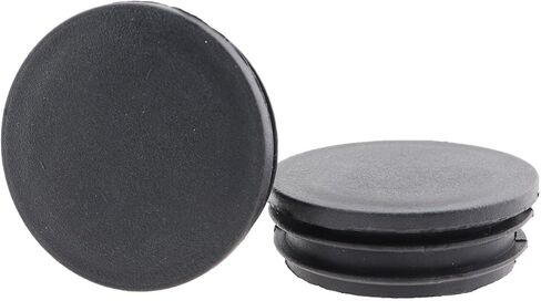 16PCS 1 Inch Black Plastic Round Head Tube Plug Tube End Cap Chair Furniture Closure Cover Foot Pad Furniture Decorative Plug Suitable for Table Chair Ladder Shelves Fence Railings in Kuwait