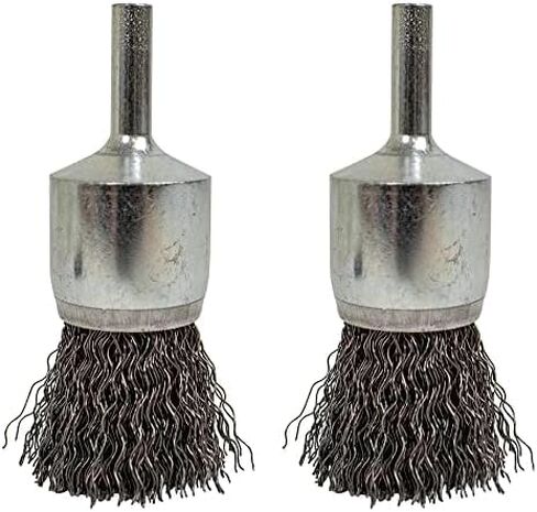 Forney 72737 1-Inch x .012 x 1/4-Inch Hex Shank, Coarse Wire Crimp End Brush in Saudi Arabia