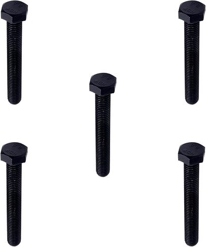 Aicosineg 5Pcs M10x75mm Carbon Steel Grade 8.8 External Hex Head Screw Bolts Metric Thread Hexagon Bolts Fastener Bolts for Hardware Furniture Industry Machinery Black 3.21x0.62inch in Kuwait