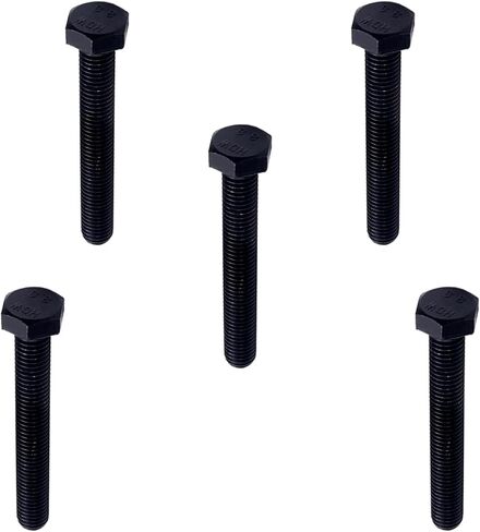 Aicosineg 5Pcs M10x75mm Carbon Steel Grade 8.8 External Hex Head Screw Bolts Metric Thread Hexagon Bolts Fastener Bolts for Hardware Furniture Industry Machinery Black 3.21x0.62inch in Kuwait